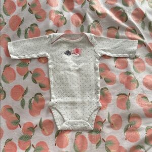 Carter's White Floral Long Sleeve Bodysuit